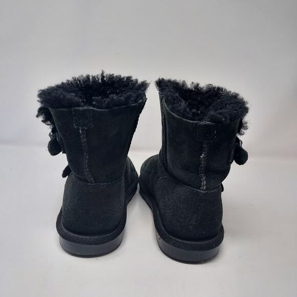 Faux Fur Lined Black Boots Size 1 - Picture 3 of 8